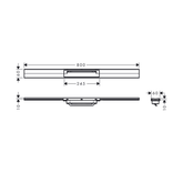 Hansgrohe RainDrain Flex Duş Kanalı 80 cm Kesilebilir Satin Siyah