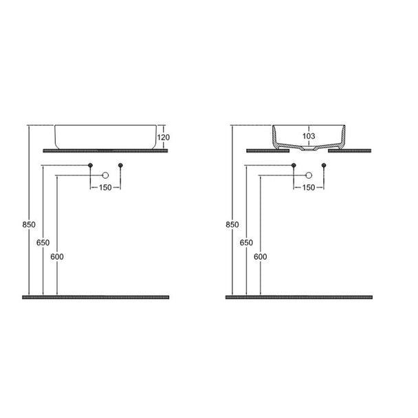 Isvea Infinity Somon Tezgah Üzeri Lavabo 50cm