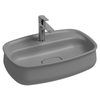 Isvea Fluido Tezgah Üzeri Çanak Lavabo Stone Grey 60 Cm Bas-Aç Set
