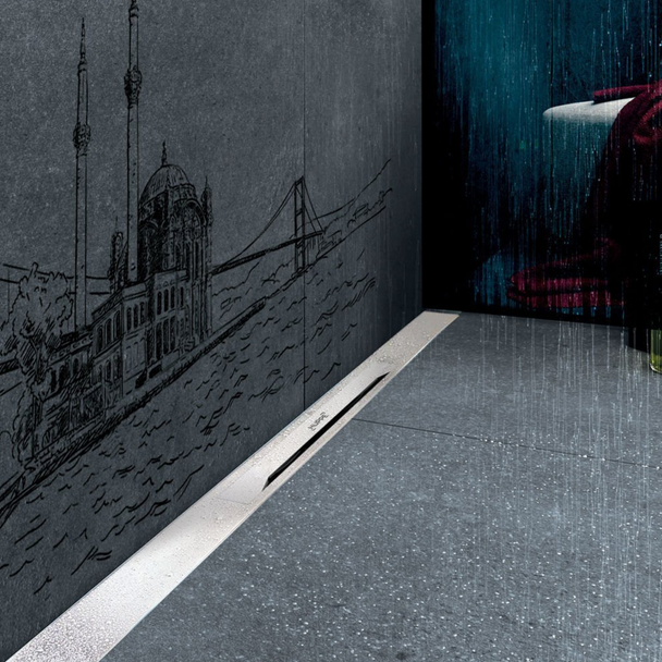 Hüppe Studio İstanbul Duş Kanalı 100 cm Mat 48 lt Yandan Sifon
