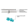 Sukar Line/6 Siyah 40 cm Plain Izgaralı Lineer Duş Kanalı