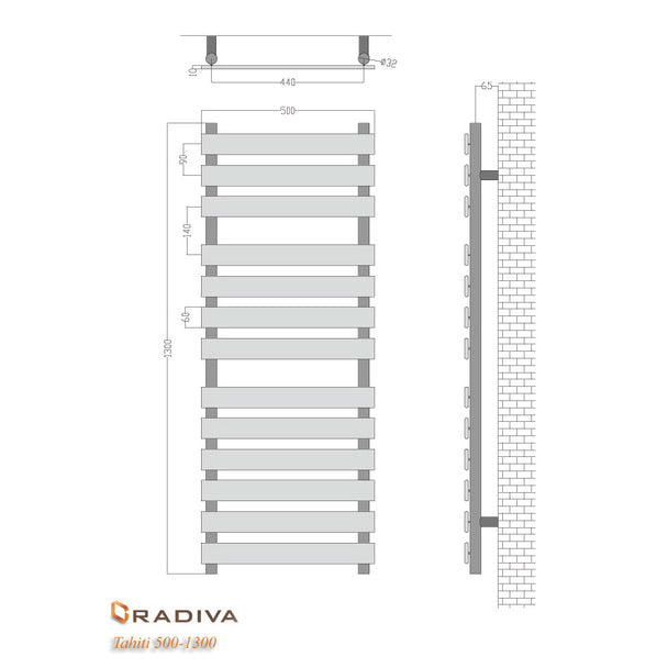 Radiva Tahiti Dekoratif Havlupan ölçü planı