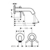 Hansgrohe Tecturis S Ankastre Lavabo Bataryası 165