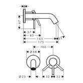 Hansgrohe Tecturis S Ankastre Lavabo Bataryası 165