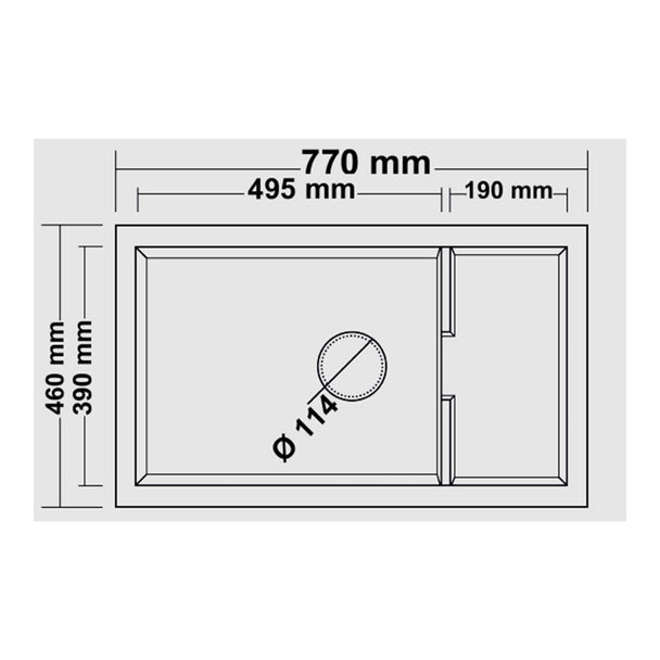 Real Stone Patara Granit Eviye Gri