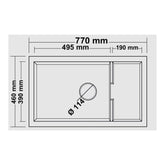 Real Stone Patara Granit Eviye Gri