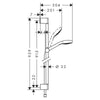 Hansgrohe Croma Select S Duş Seti 90 cm duş barı ile