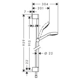 Hansgrohe Croma Select S Duş Seti 90 cm duş barı ile