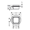 Hansgrohe RainDrain Spot Komple Set 150/150  Seramik Kaplanabilir Kapak