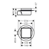 Hansgrohe RainDrain Spot Komple Set 150/150  Seramik Kaplanabilir Kapak
