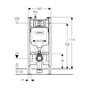 Geberit Alpha Gömme Rezervuar 8 cm Duofix