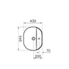 Vitra Geo Oval Çanak Lavabo 55 cm Batarya Delikli