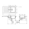 Hansgrohe S520-F530 Ankastre Granit Eviye Otomatik Gider Seti ile