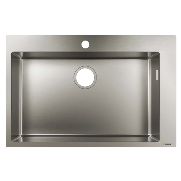 Hansgrohe S711-F660 Tezgah Üstü Çelik Eviye 660