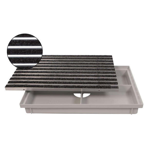 Aco Vario Paspas Gövdesi - DN100 Çıkışlı 100 x 50 cm (1212 Antrasit Paspas Dahil)