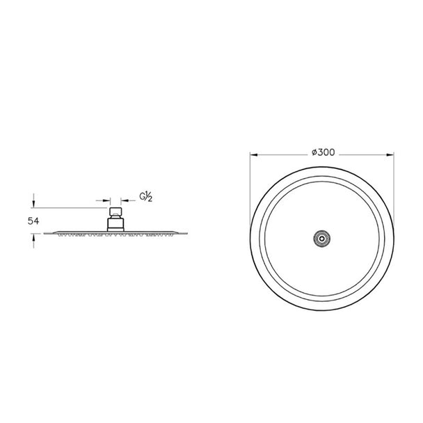 Artema Lite LC Duş Başlığı 300 mm Altın