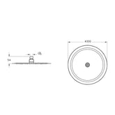 Artema Lite LC Duş Başlığı 300 mm Altın