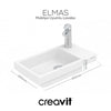 Creavit Elmas 25 x 45 cm Lavabo