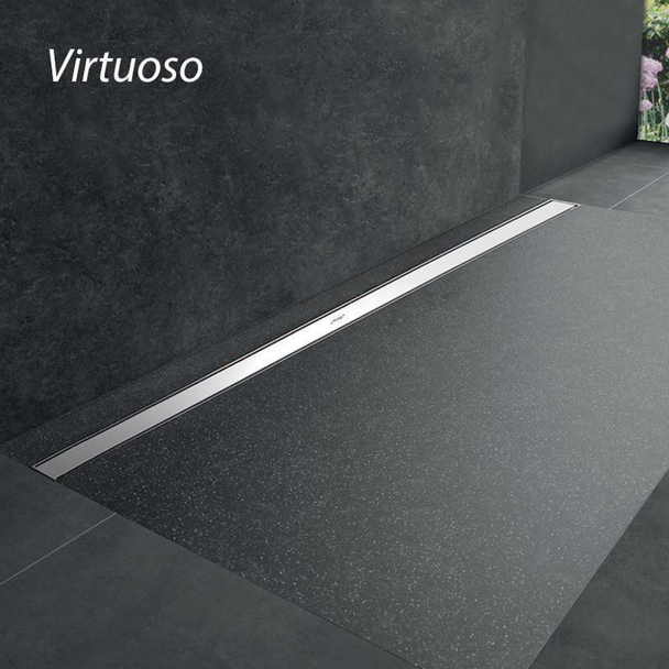 Hüppe Virtuoso 100 cm Duş Kanalı Mat 48 L Yandan Sifon Seramik Uyumlu