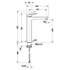 Duravit Wave Lavabo Bataryası X-Large Mat siyah