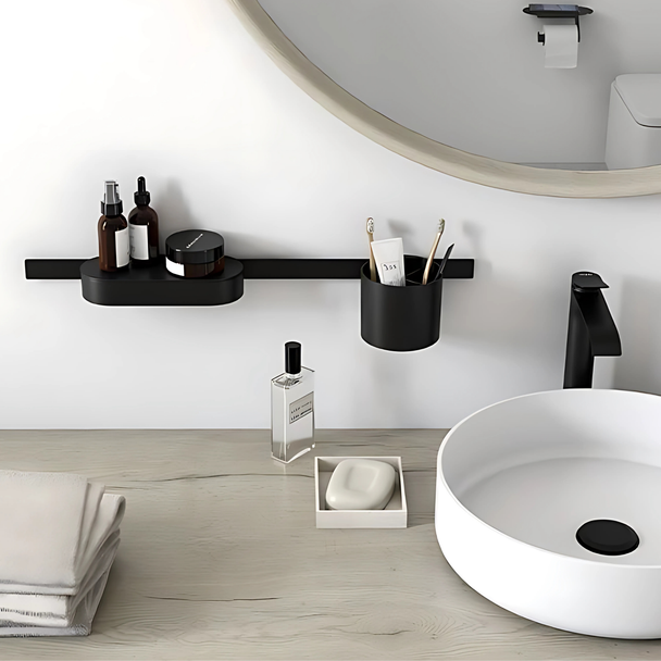 Hansgrohe Wallstoris Banyo Paketi Siyah