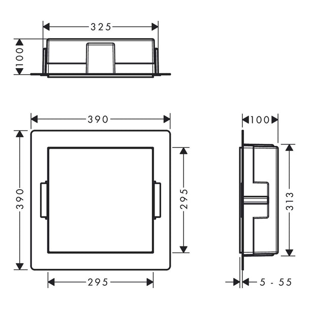 Hansgrohe XtraStoris Paslanmaz Çelik Duvar Nişi 30x30x10