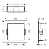 Hansgrohe XtraStoris Paslanmaz Çelik Duvar Nişi 30x30x10