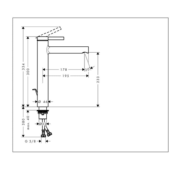 Zesis S Tek kollu lavabo bataryası 230 CoolStart kumandalı