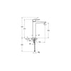 Artema Root Square Lavabo Bataryası (Yüksek)