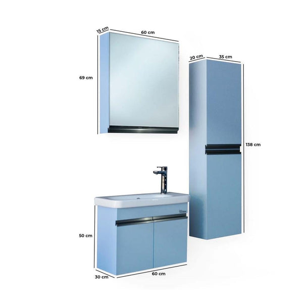 Blue Banyo Göreme 60x30 Banyo Dolabı Seti