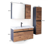 Blue Banyo Kaş 100 Banyo Dolabı Seti