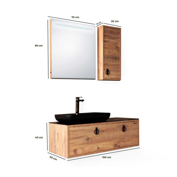 Blue Banyo Milas 100 Banyo Dolabı Seti