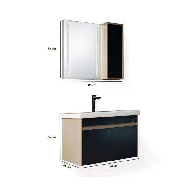 Blue Banyo Truva 80 Banyo Dolabı Seti