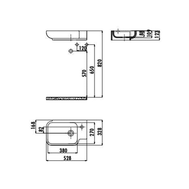Creavit Elmas 33x53 cm Lavabo  TP027