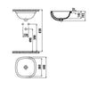 Creavit Solo 38 x 38 cm Tezgah Altı Lavabo