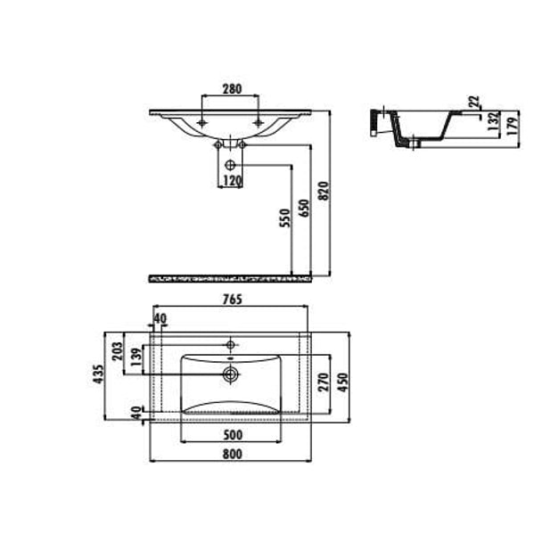 Creavit Su 45x80 cm Lavabo SU080