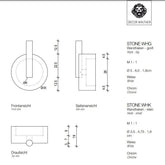 Decor Walther Stone Askı 3,5 cm Beyaz/Krom