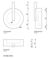 Decor Walther Stone Askı 5 cm Beyaz/Krom