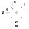 Duravit Cape Cod Batarya Delikli Çanak Lavabo 46 cm