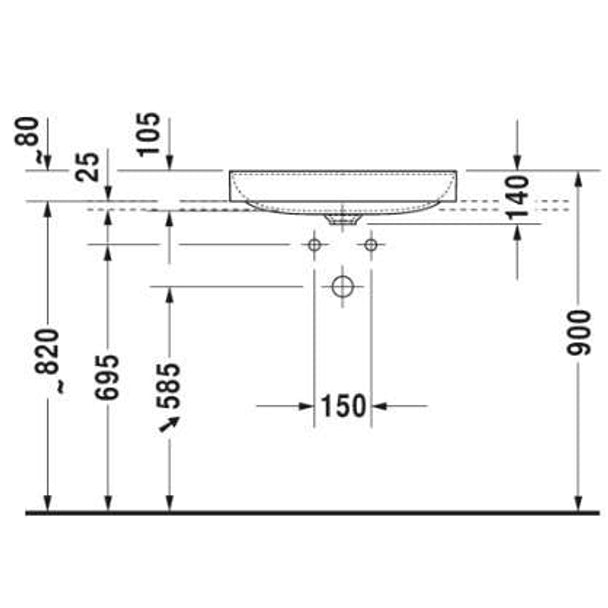 Duravit DuraSquare Çanak Lavabo 60 cm 2355600000