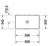 Duravit DuraSquare Çanak Lavabo 60 cm 2355600000