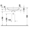 Duravit Happy D.2 Tezgah Üstü Lavabo 60 x 40 cm