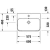 Duravit Happy D.2 Tezgah Üstü Lavabo 60x46 cm Antrasit-Beyaz