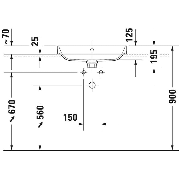 Duravit Happy D.2 Tezgahüstü Lavabo 60x46 cm Antrasit-Beyaz