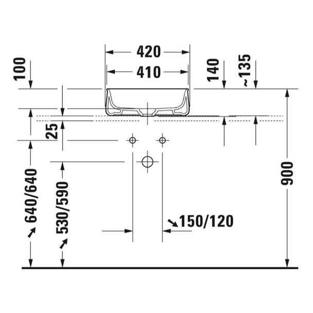 Duravit Zencha Çanak Lavabo 42 cm