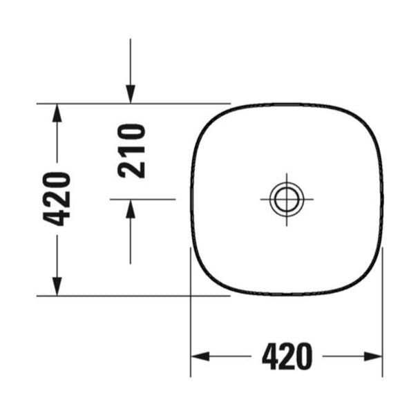 Duravit Zencha Çanak Lavabo 42 cm Antrasit Mat