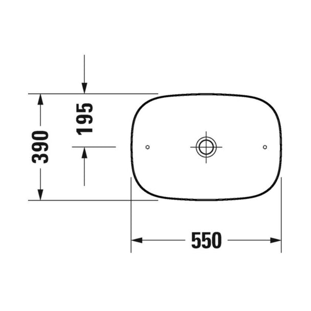 Duravit Zencha Çanak Lavabo 55 cm Antrasit Mat