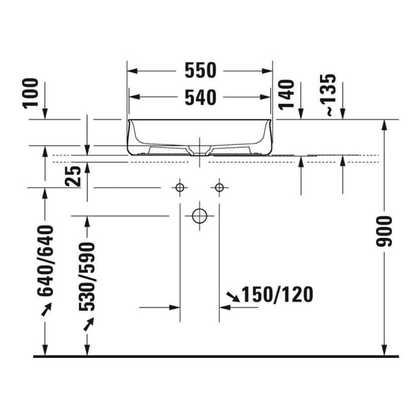 Duravit Zencha Çanak Lavabo 55 cm Antrasit Mat