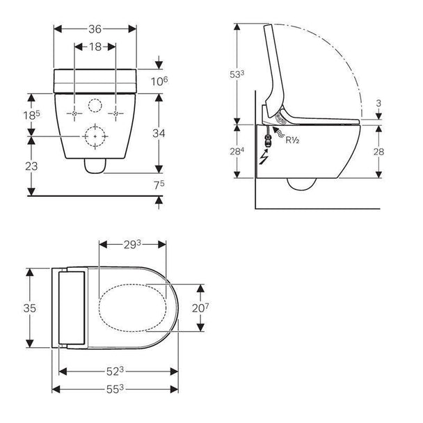 Geberit AquaClean Tuma Comfort Beyaz Cam
