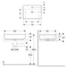 Geberit VariForm Çanak Lavabo Dikdörtgen 60 cm